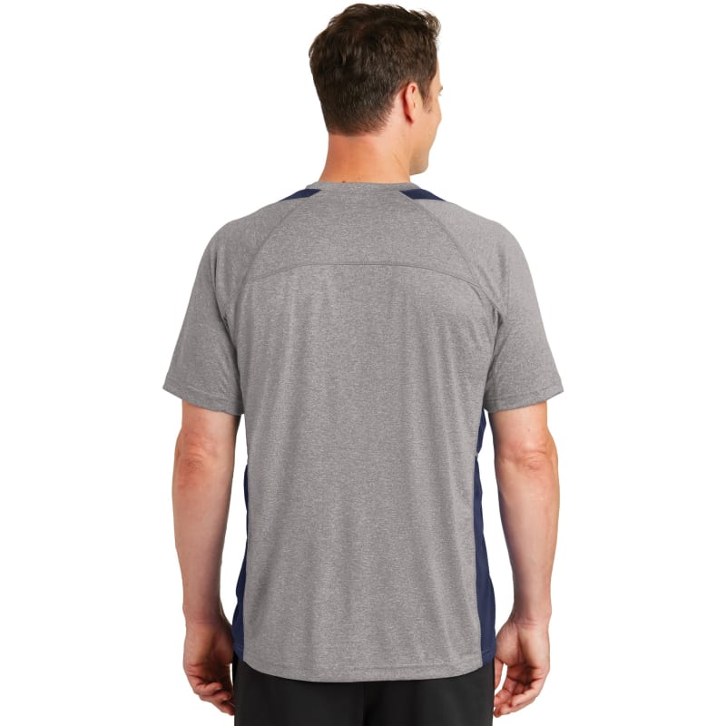 Sport-Tek Heather Colorblock Contender Tee. 22