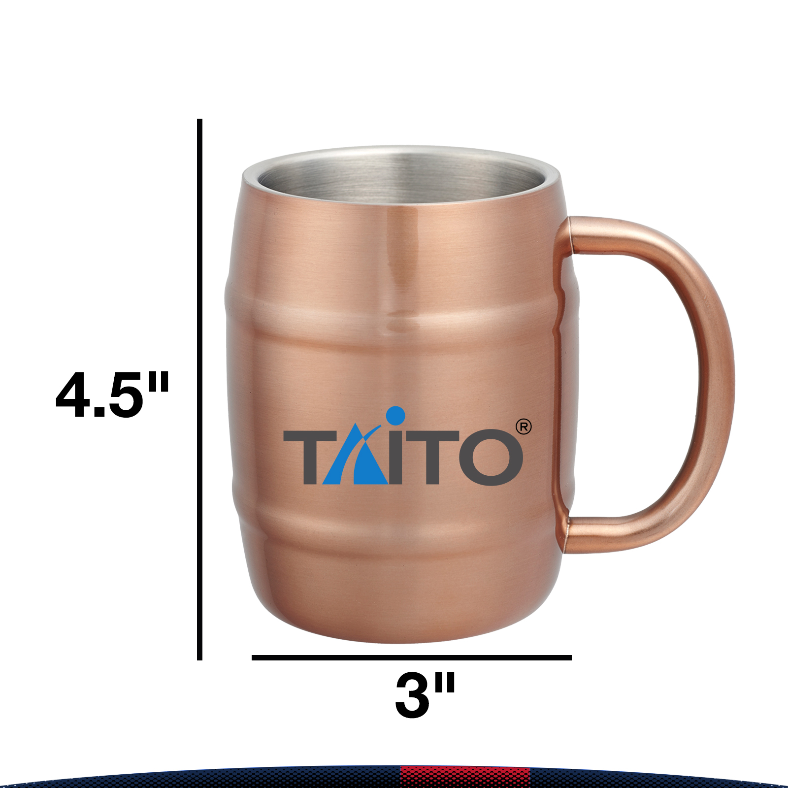 14 oz. Copper Coated Travel Mugs 2