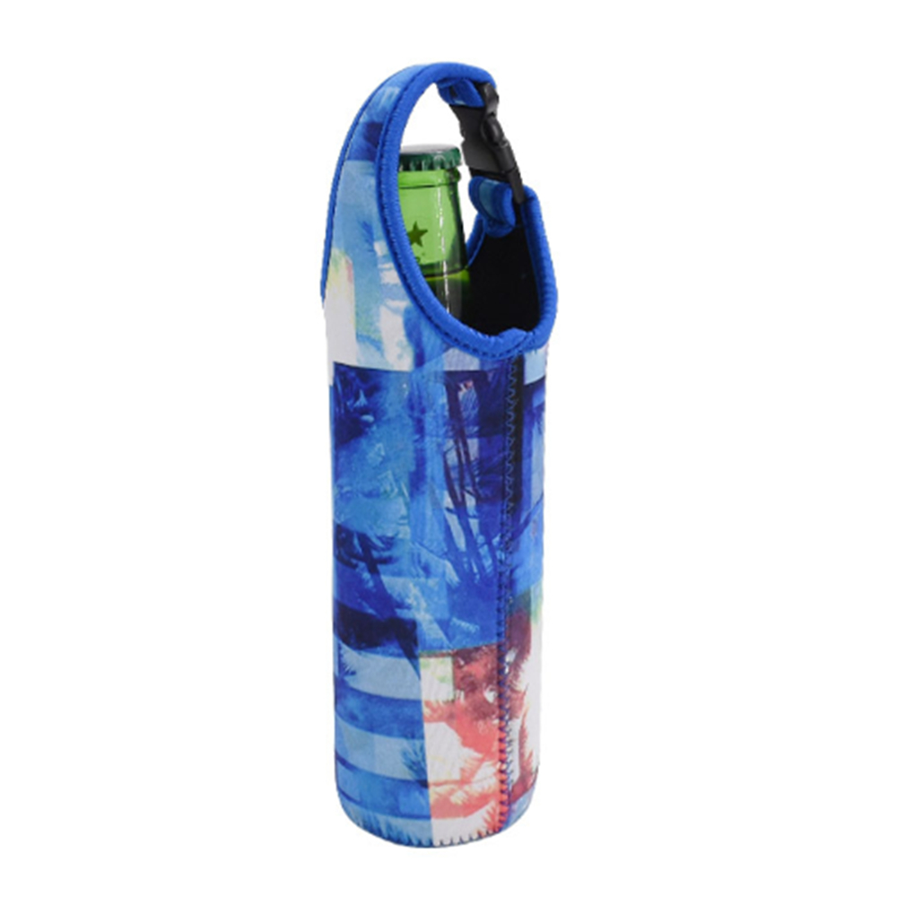 Neoprene Bottle Carrier Holder Pouch, custom koozie with logo imprint 3