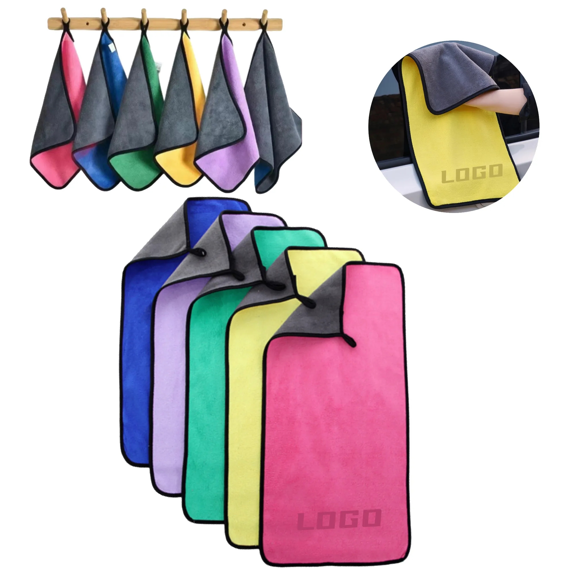 12"x24" Microfiber Towel Cleaning Rag Bathroom Kitchen