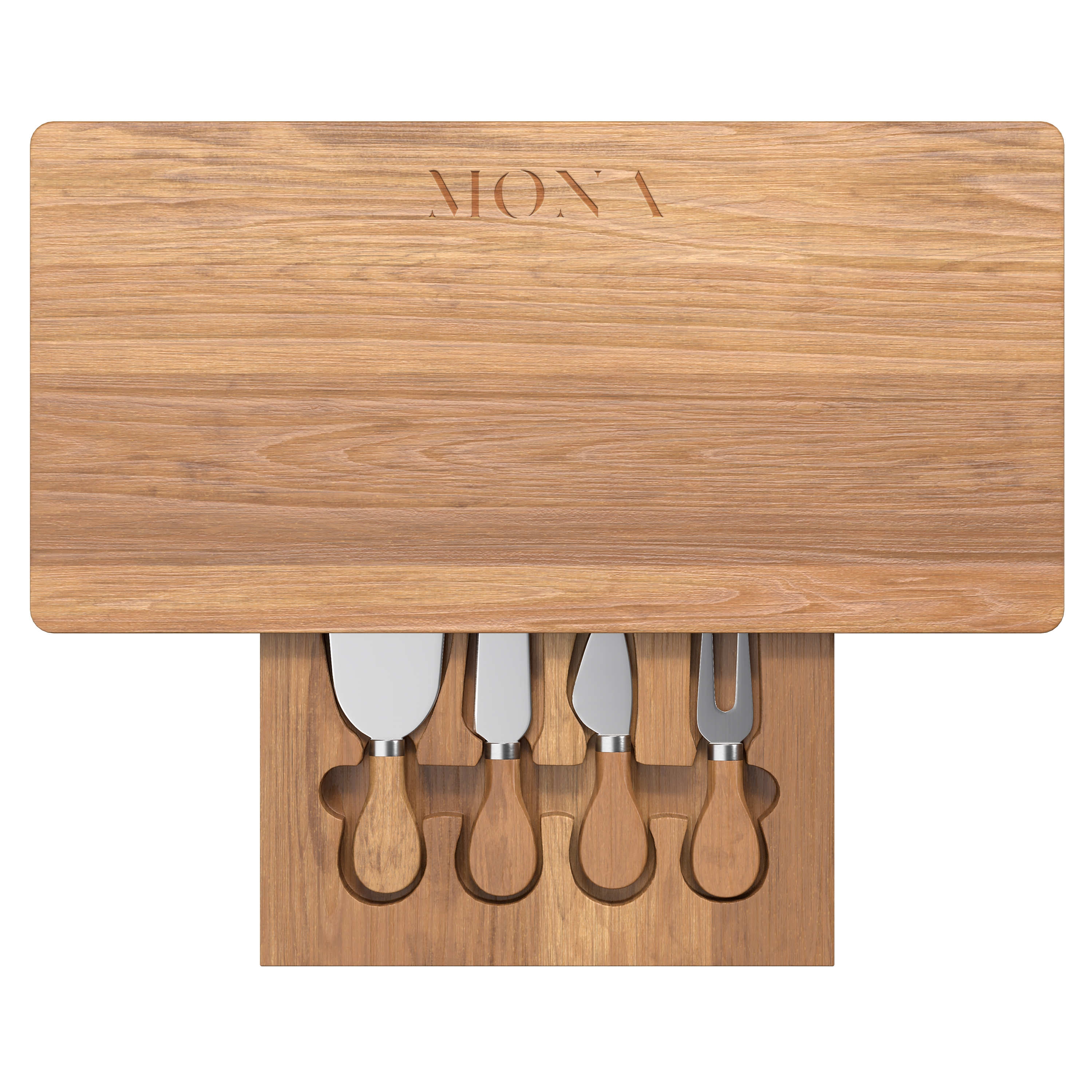 Monroe Cutting Board And Cheese Knife Set 8