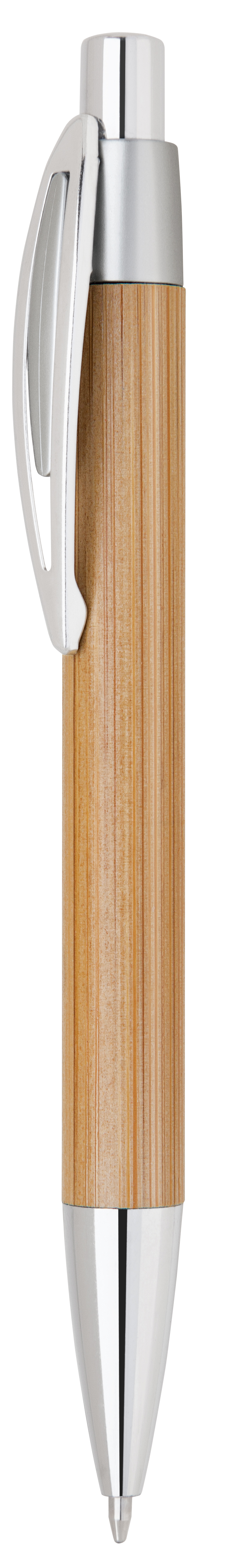 Bamboo-I Retractable Eco-Friendly Pens with Silver Trims 4