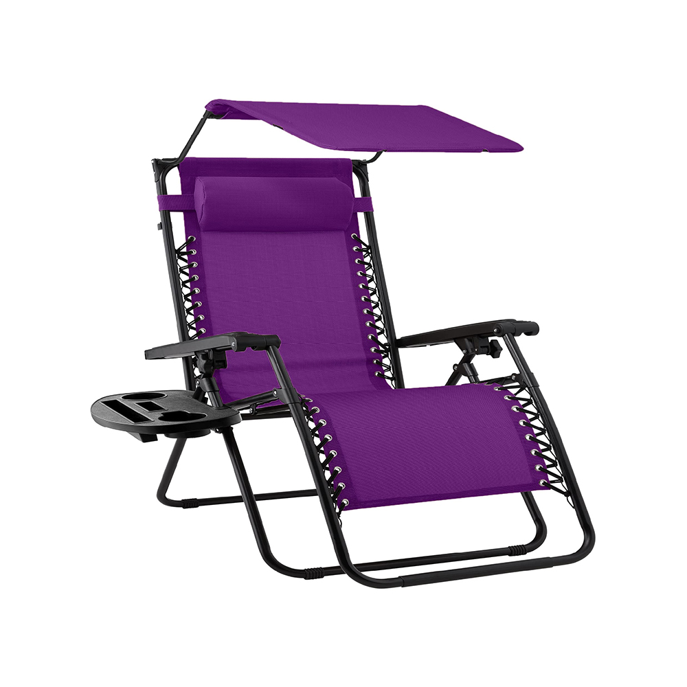 Zero Gravity Lounger with Canopy Shade 7