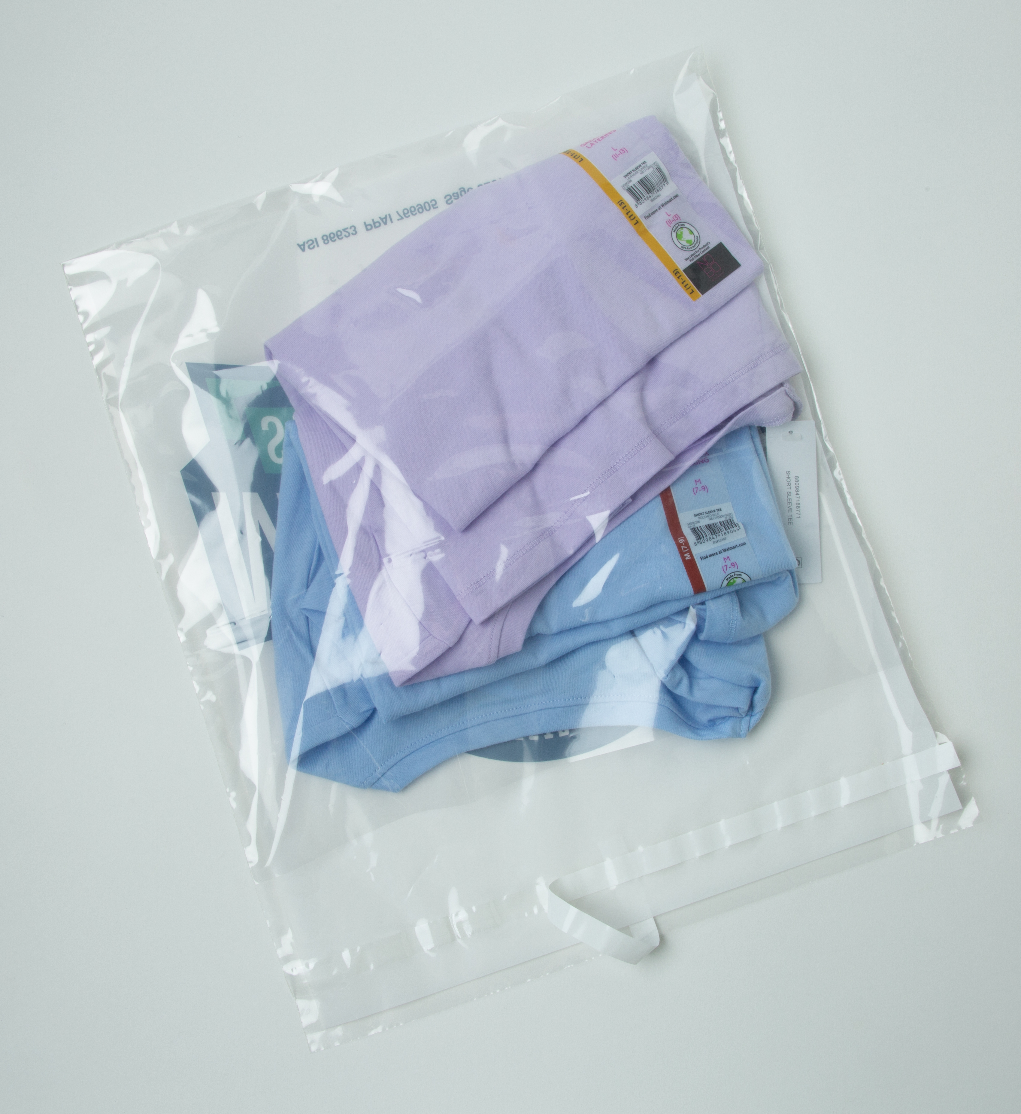 Clear Peel & Seal White Underlay 1-Sided Plastic Bag (14.25" x 13.5") 5