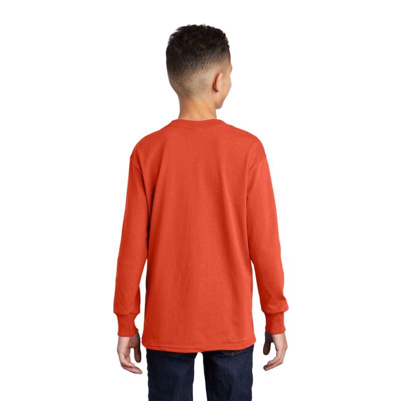 Port & Company Youth Long Sleeve Core Cotton Tee. 21