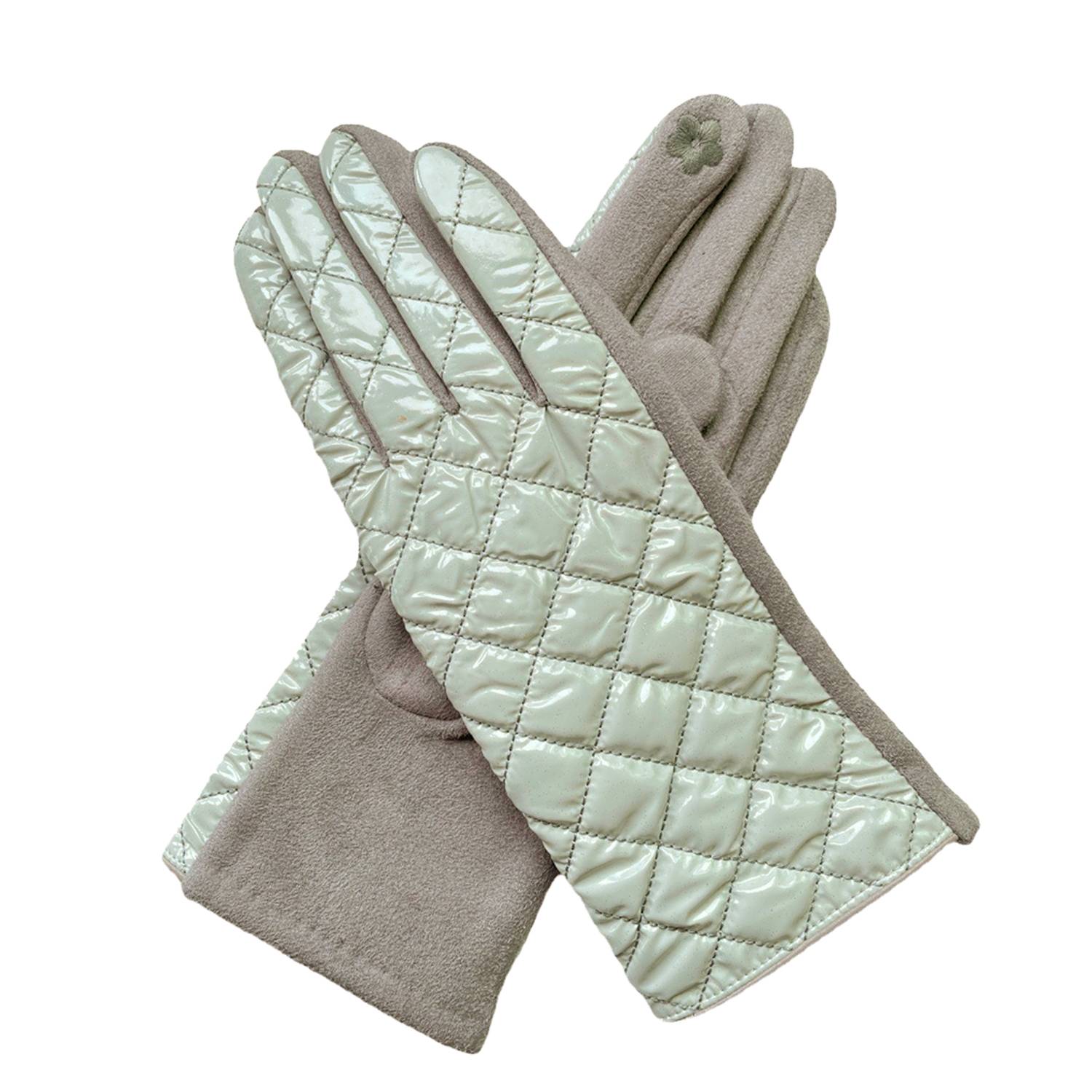 Women's Lightweight Black Quilted Gloves 2