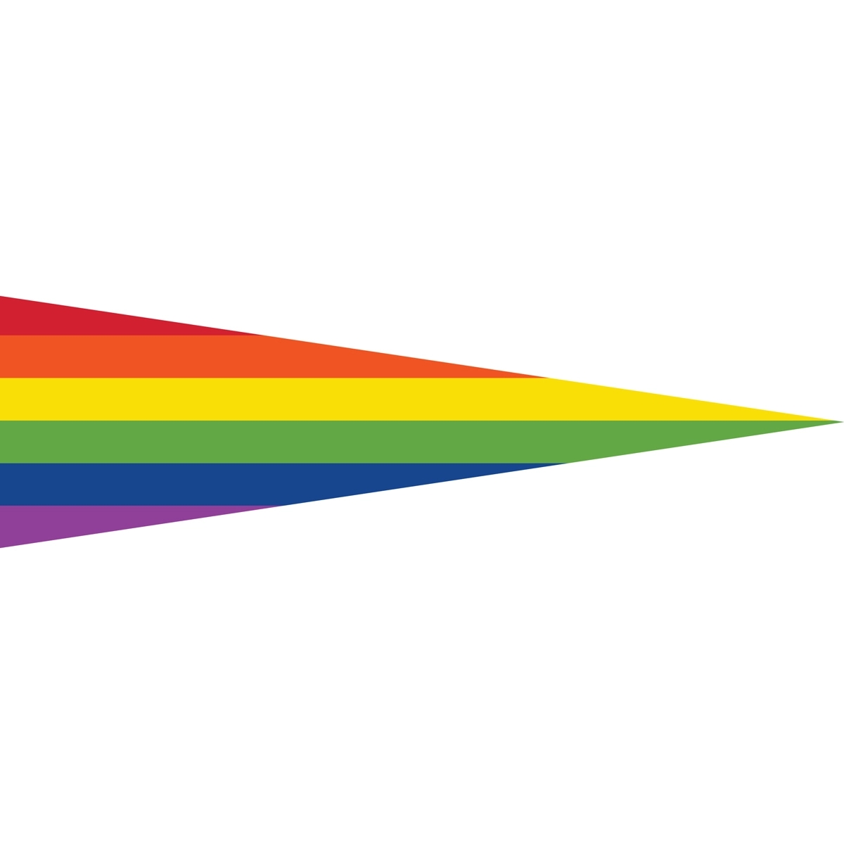 Rainbow Pennant Window Decals 3" x 10" 2