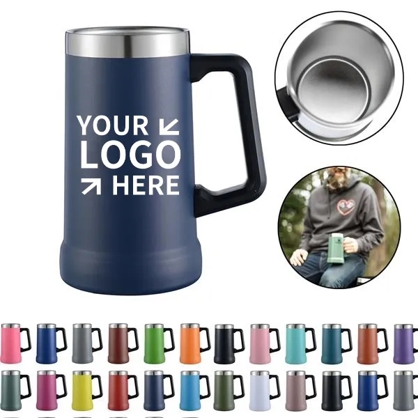 24oz Stainless Steel Beer Mug with Handle 7