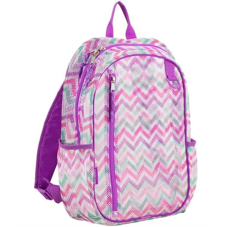 17" Classic Metro Mesh Backpack - Purple Chevron 2