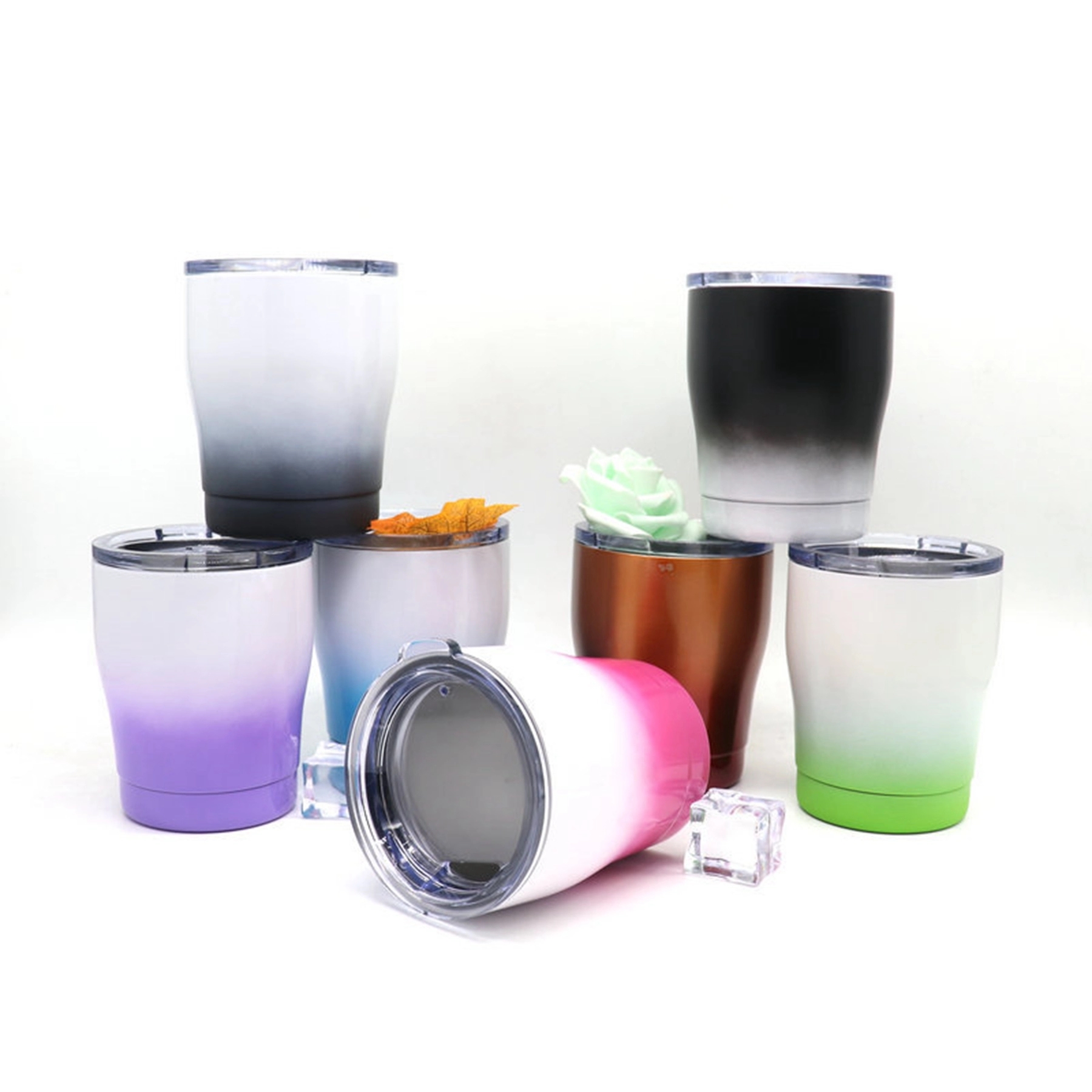 10 oz Stainless Steel Gradient Ramp Wine Cup 13