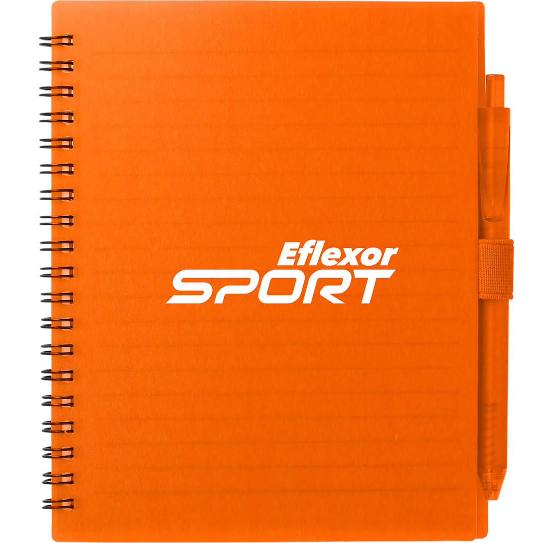 FSC® Recycled 5.5” x 7” Spiral Notebook w/ RPET Pe 174