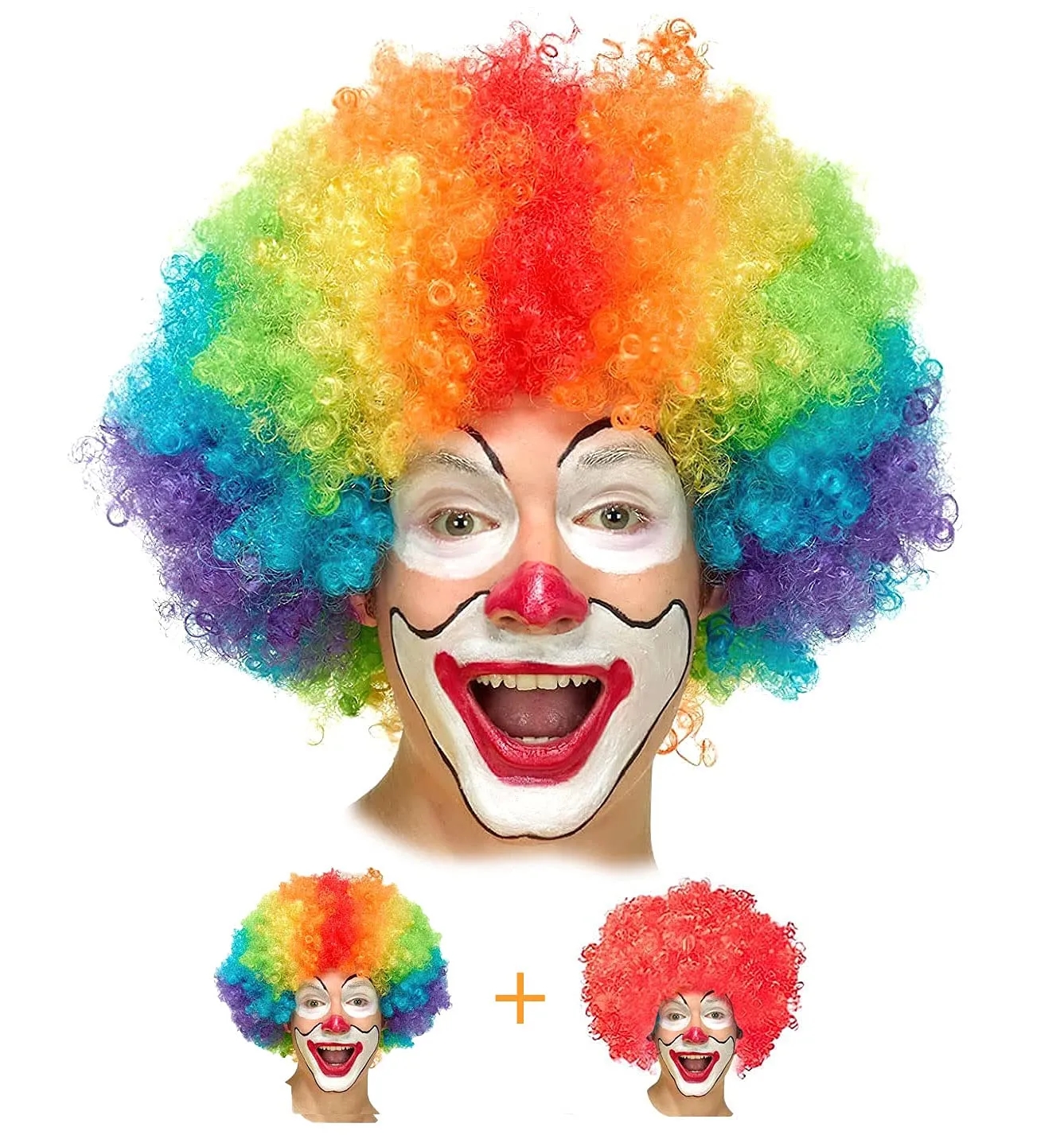 Funny Clown Curly Afro Wigs 8
