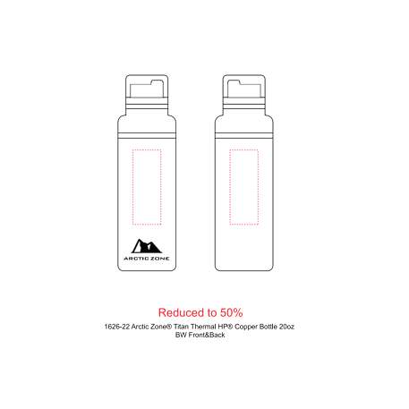 Arctic Zone® Titan Thermal HP® Copper Bottle 20oz, custom water bottle with logo imprint 19
