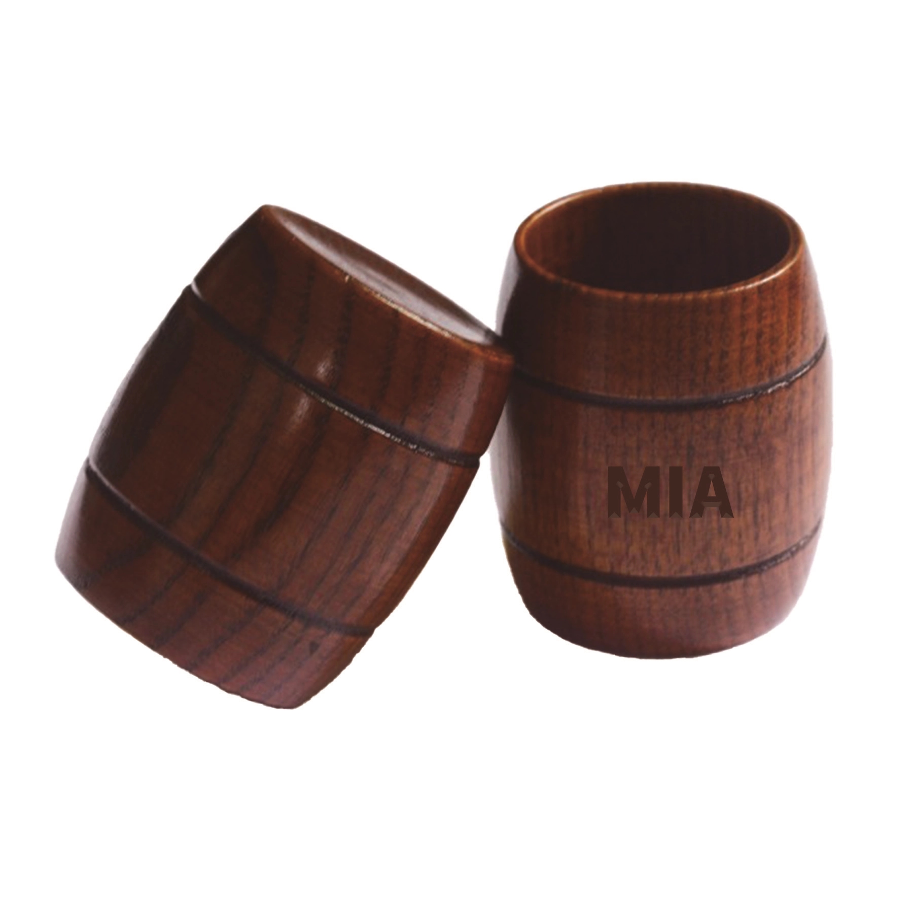 2.5 Oz. Wooden Sake Cups 2