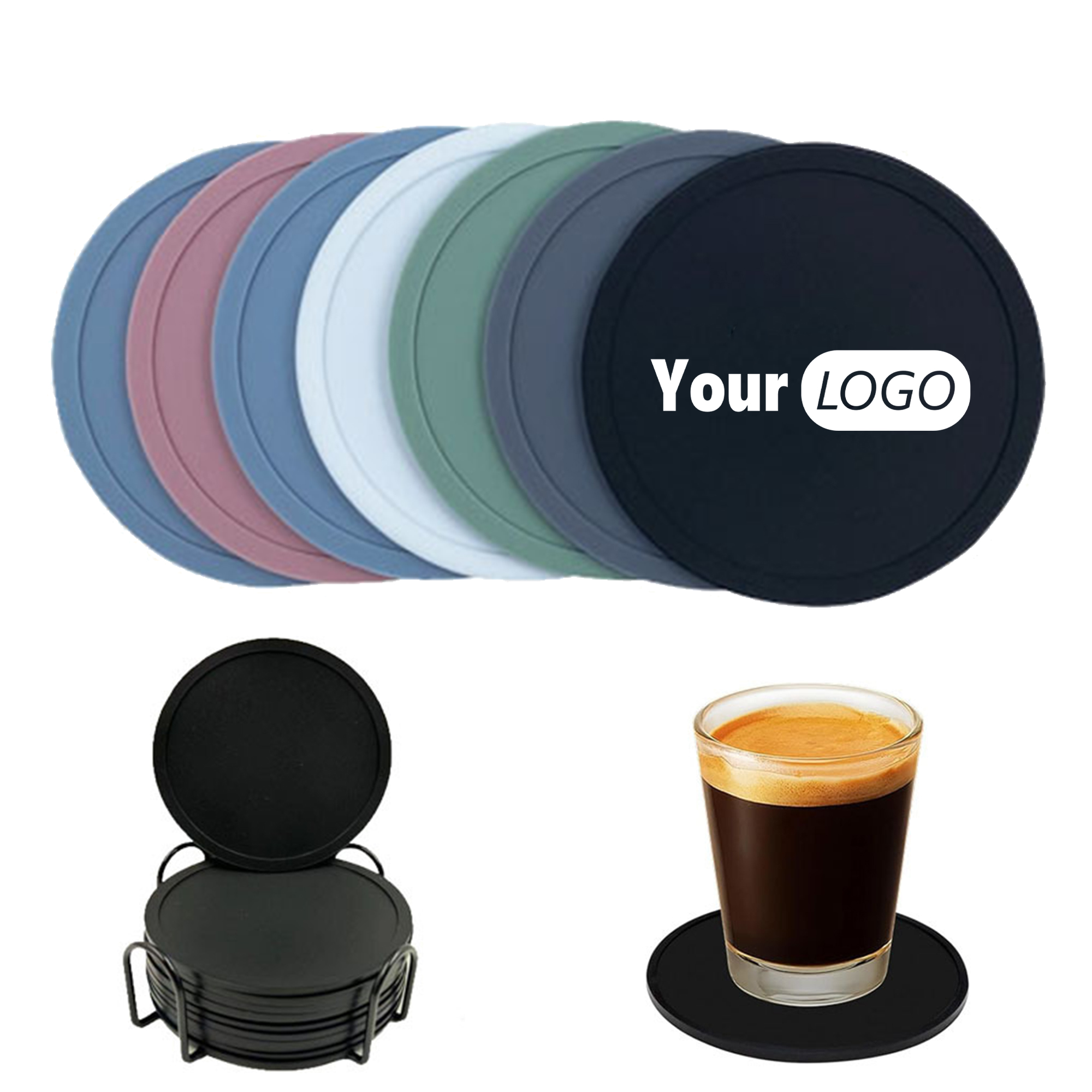 Silicone Round Drink Coasters 2