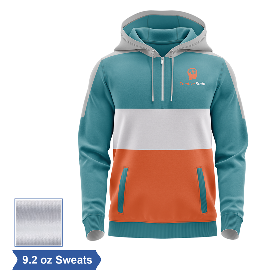 Unisex & Kids' Sublimation UPF Performance Qtr-Zip Hoodie 2