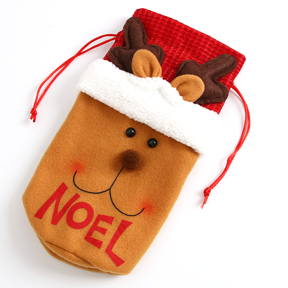 Christmas Wine Bottle Drawstring Bag 3
