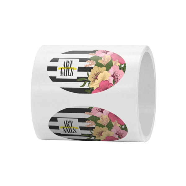 5" x 3" Oval Roll Labels