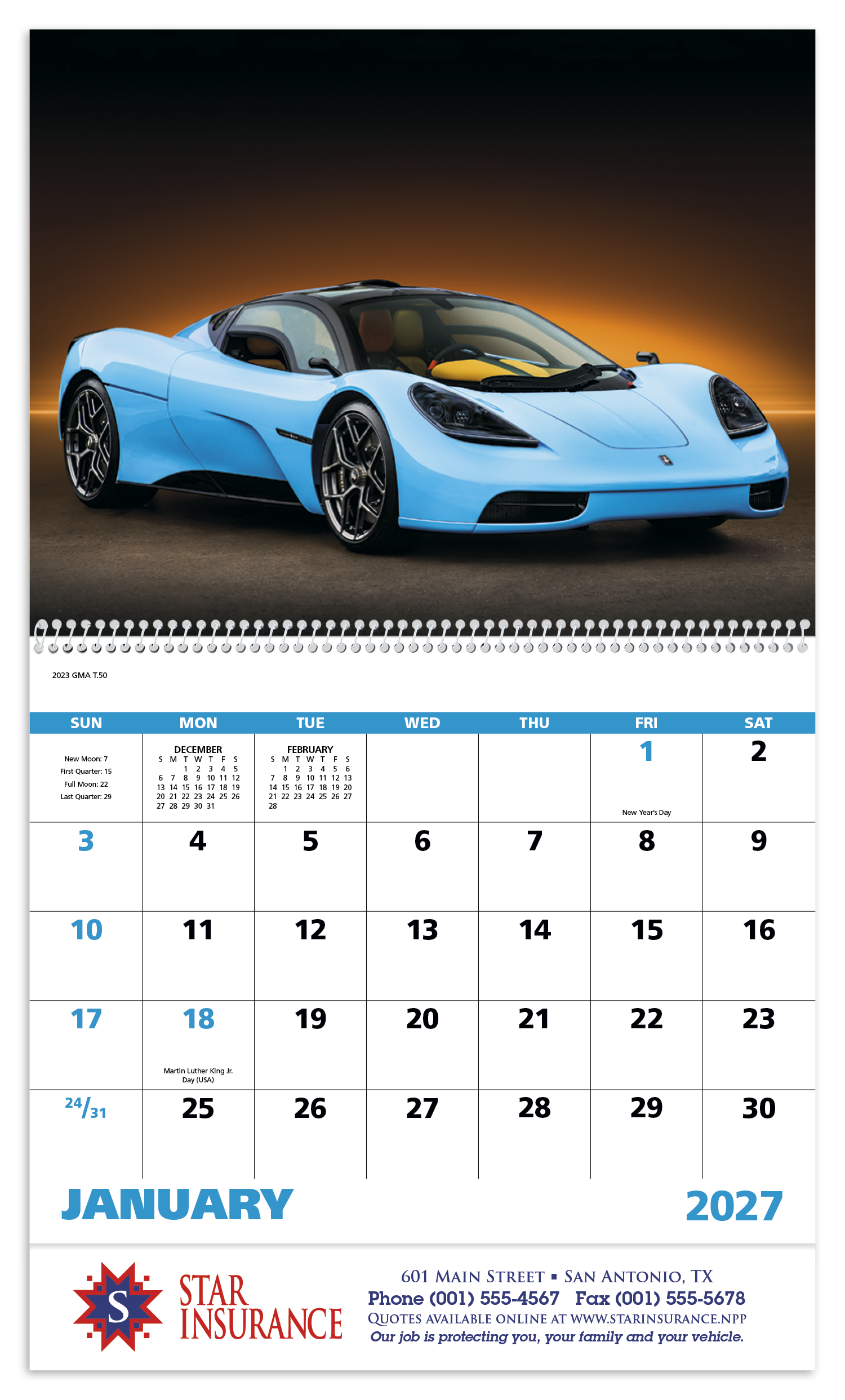 Good Value™ Exotic Sports Cars - Spiral Calendar 57
