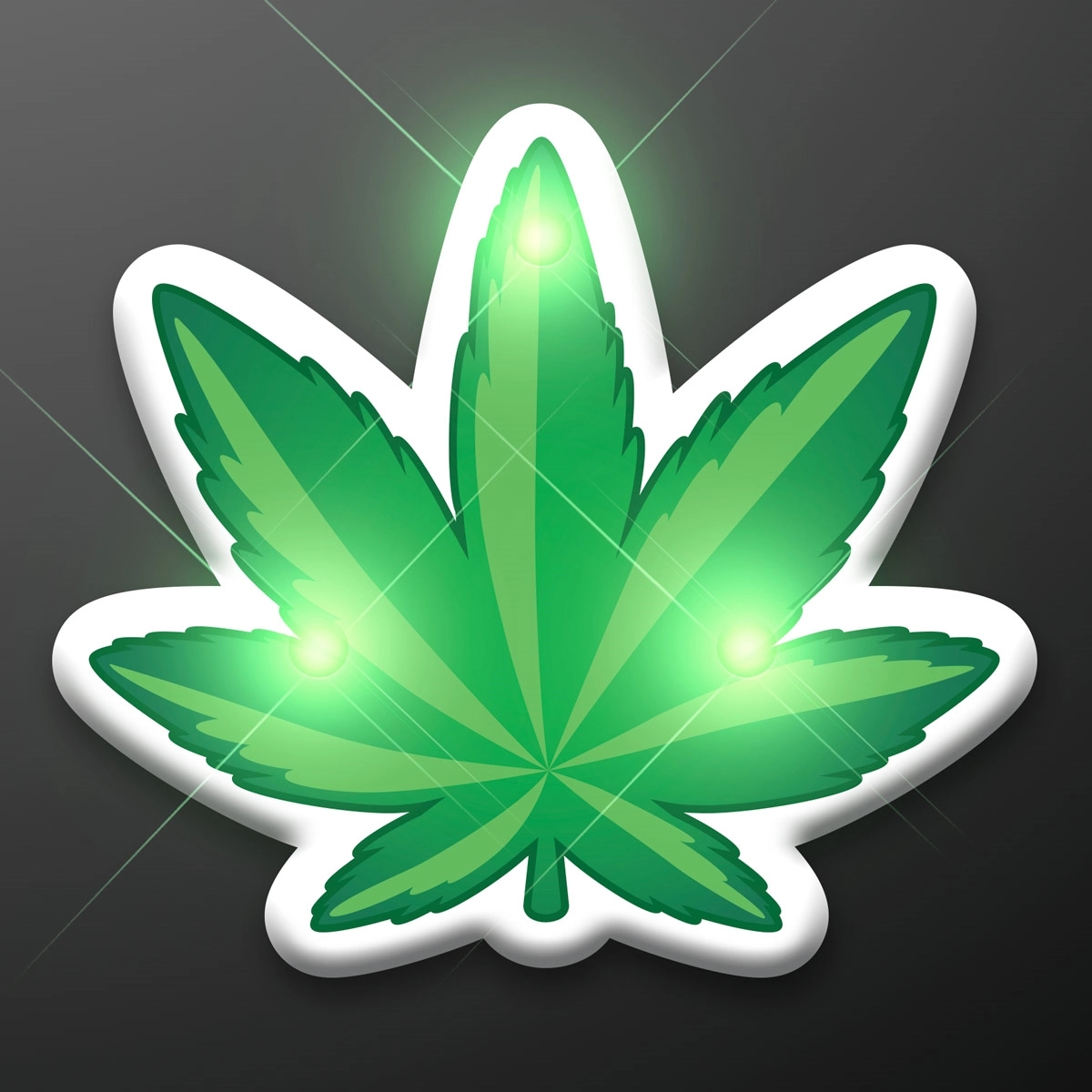 Cannabis Leaf Light Up Pins 2