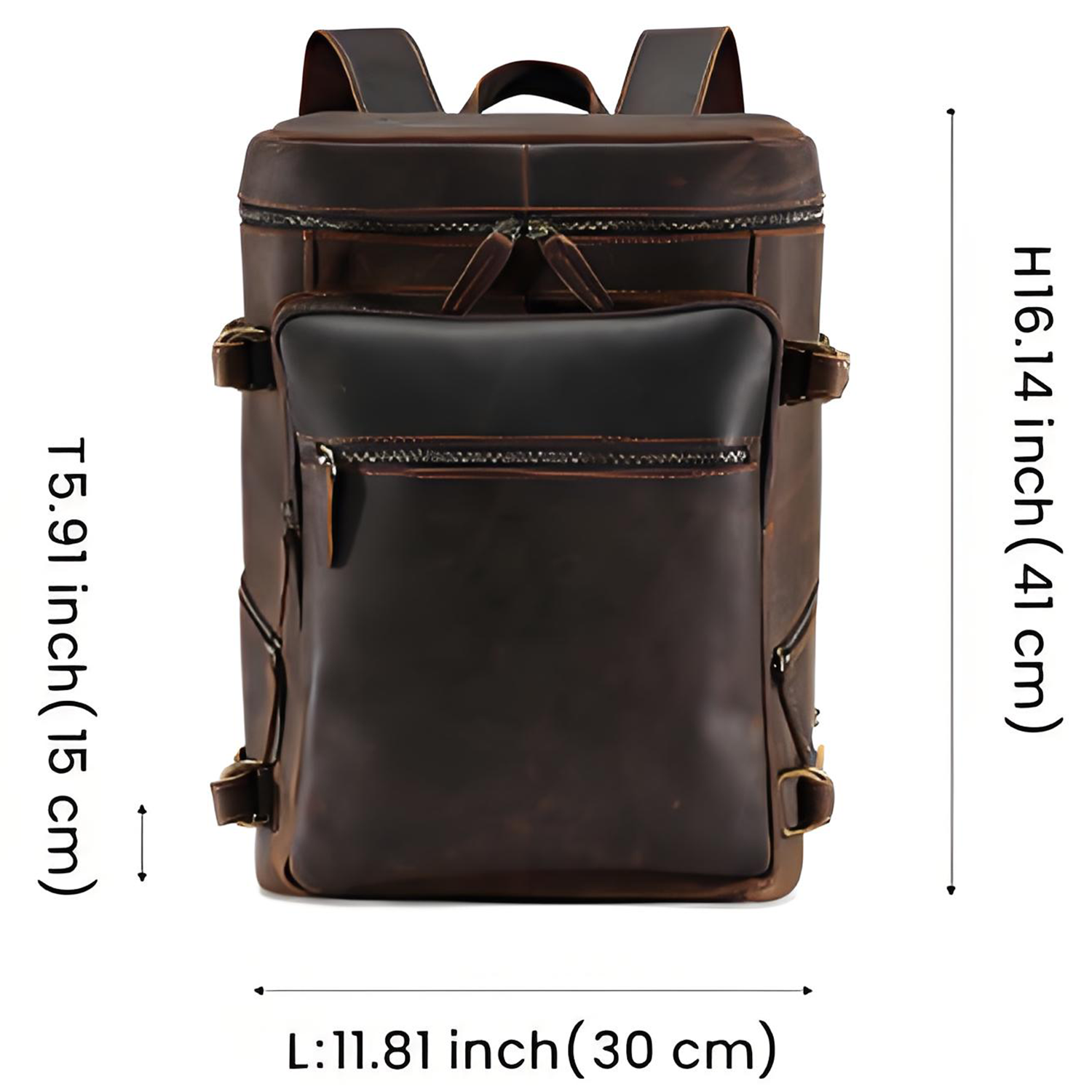 Genuine Leather Vintage Laptop Backpack for Travel 2