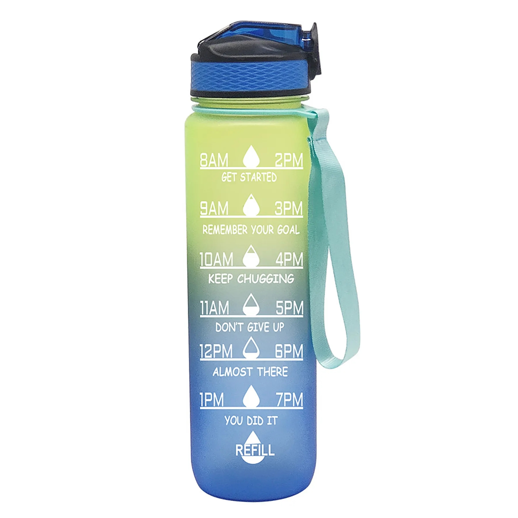 Sports Water Bottle with Time Marker 6