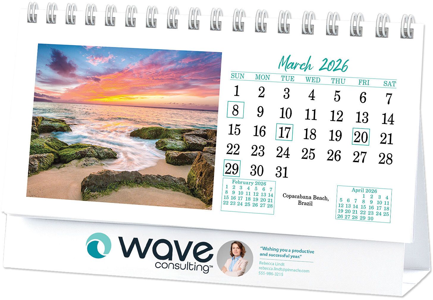 BEACHES FULL COLOR DESK CALENDAR 8
