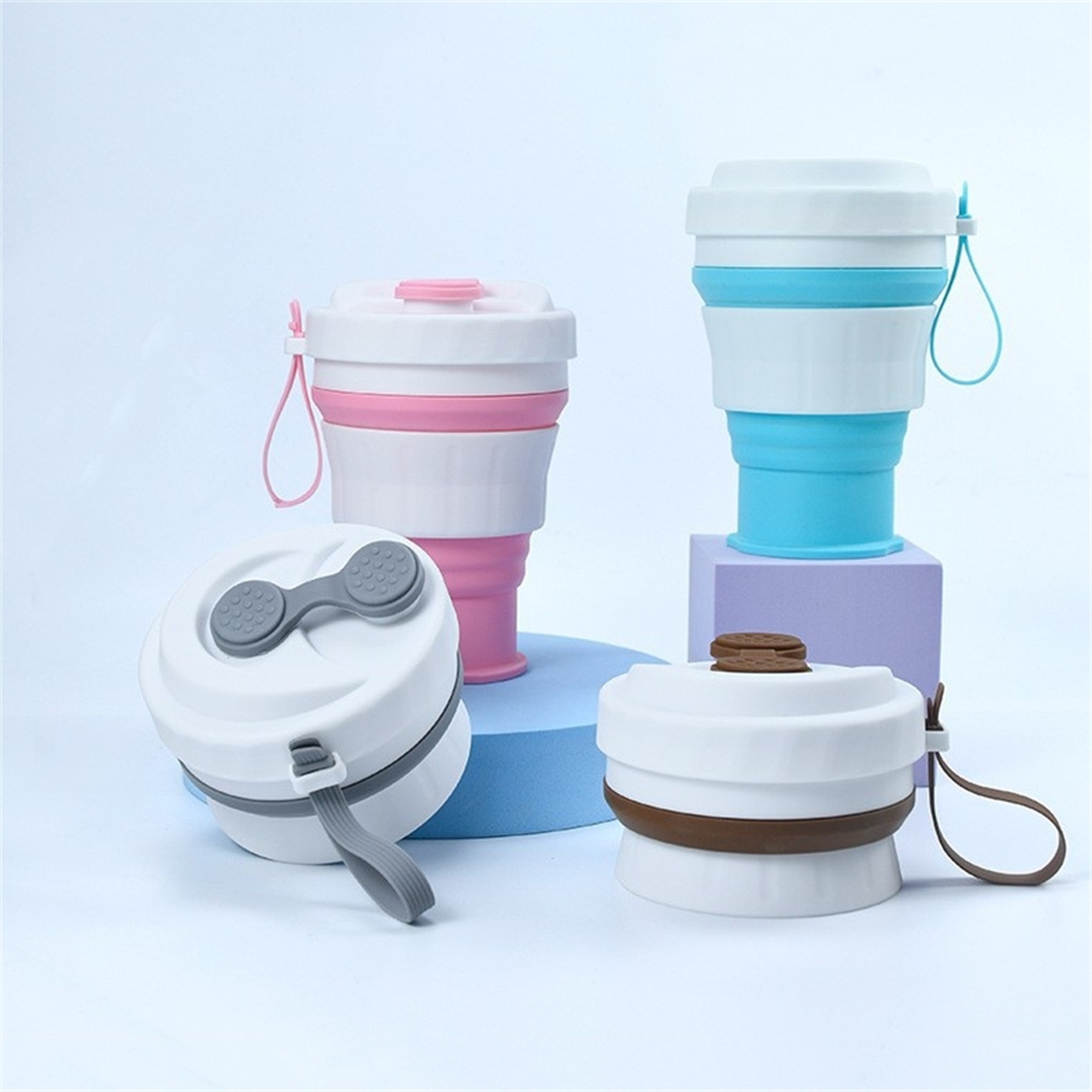 Collapsible Silicone Travel Coffee Cup 16Oz 6