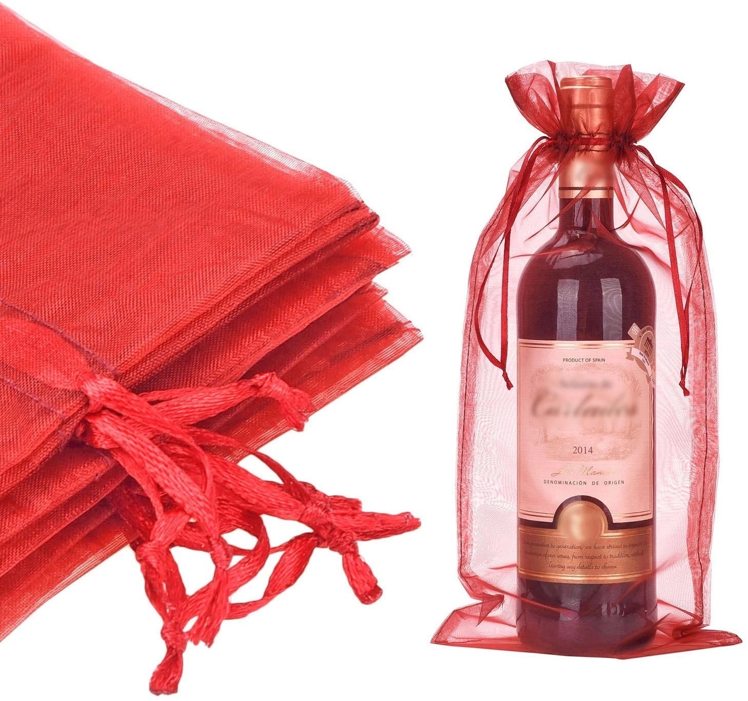 Organza 1-Bottle Wine Bag (With Draw-String) 2