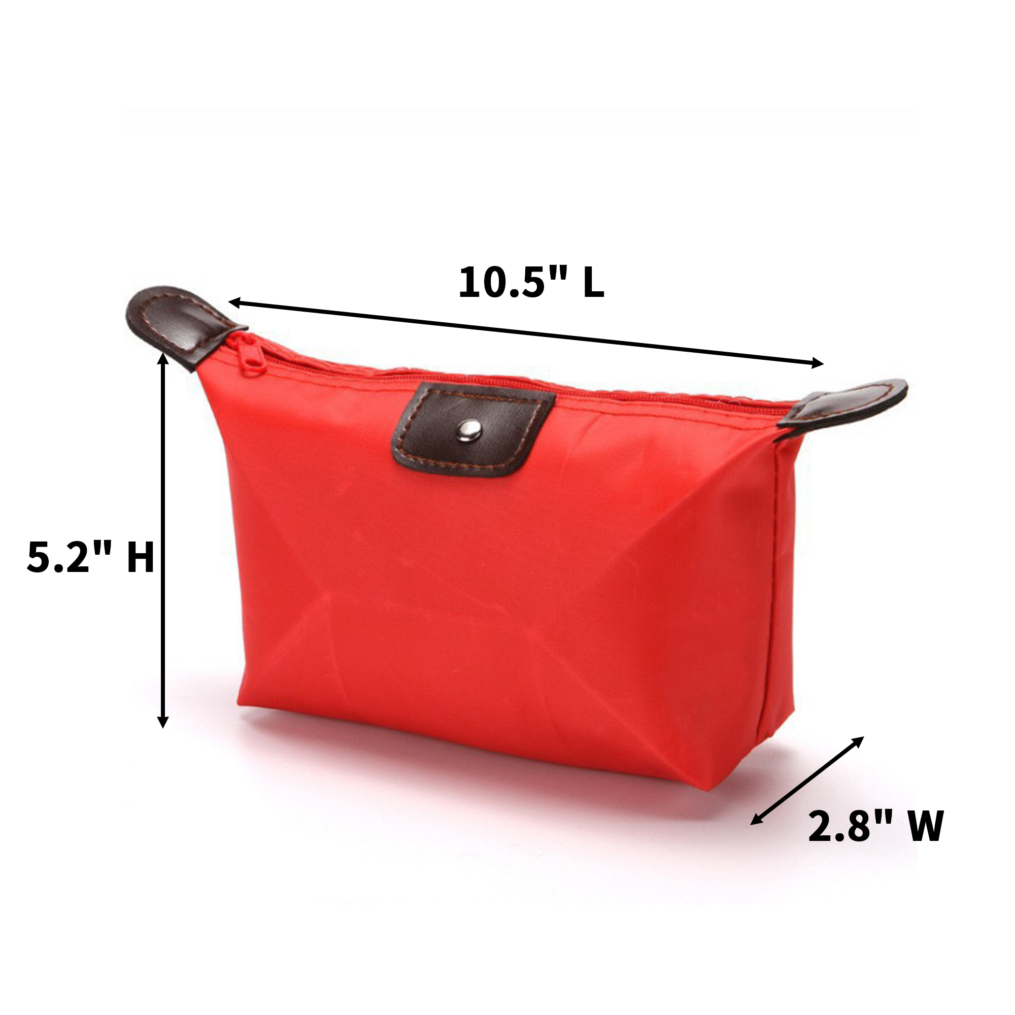 Waterproof Nylon Cosmetic Bag 10.5 x 2.8 x 5.2" 9