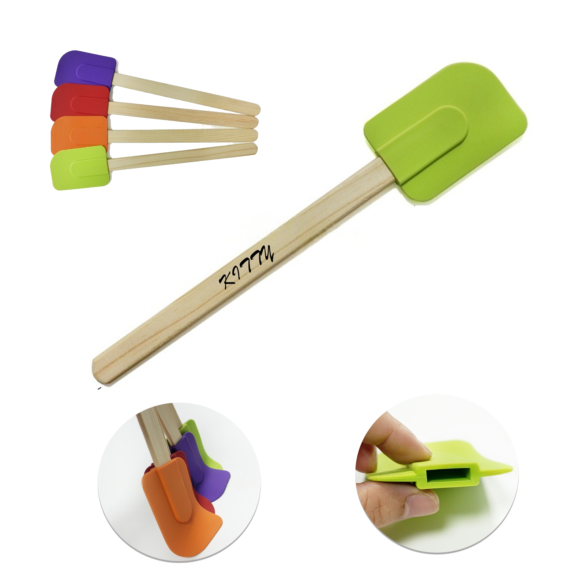Silicone Spatulawith Bamboo Handle