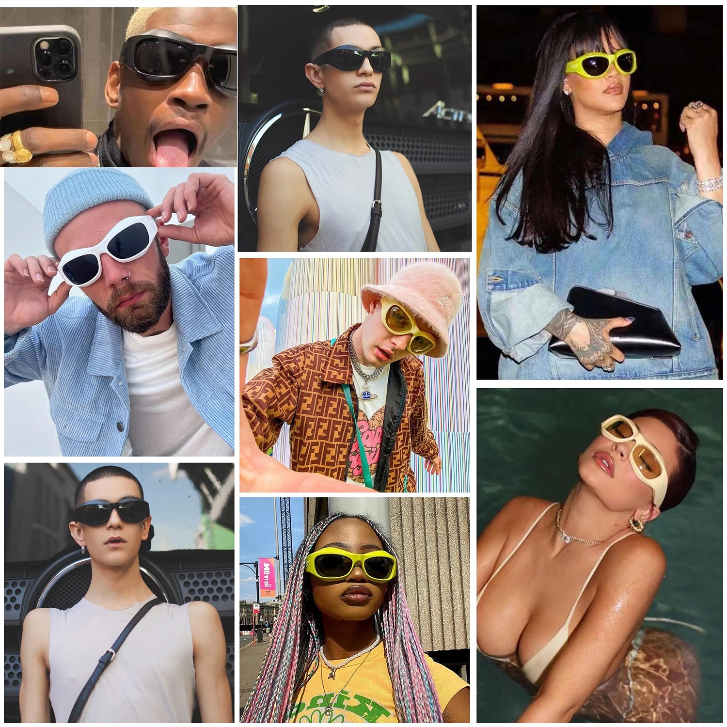 Fashion Y2K Oversized Futuristic Oval Sunglasses 4