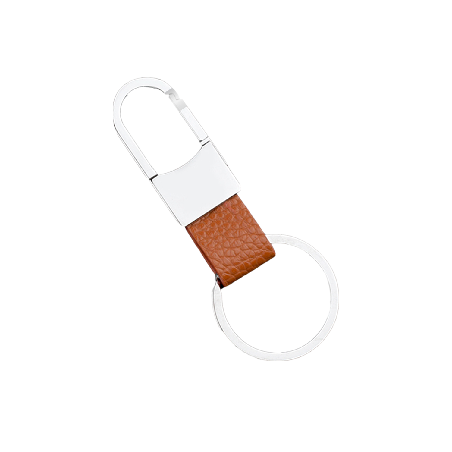 Customizable Genuine Leather Men's Car Keychain 1