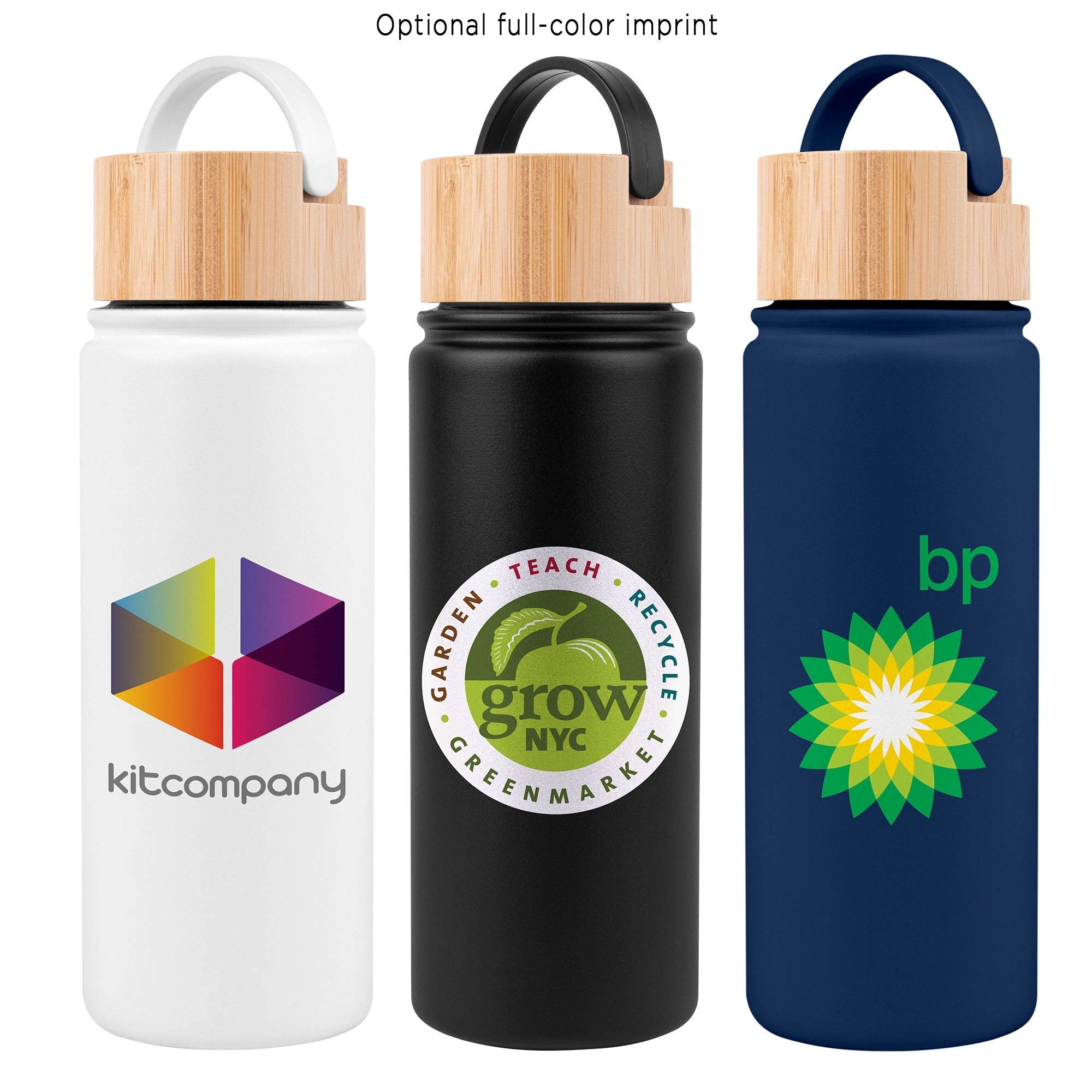 20 oz. Vacuum-Sealed Stainless Water Bottle with Bamboo Lid, custom water bottle with logo imprint 11