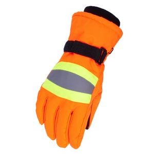 Sanitation Worker'S Reflective Thickened Warm Gloves 1