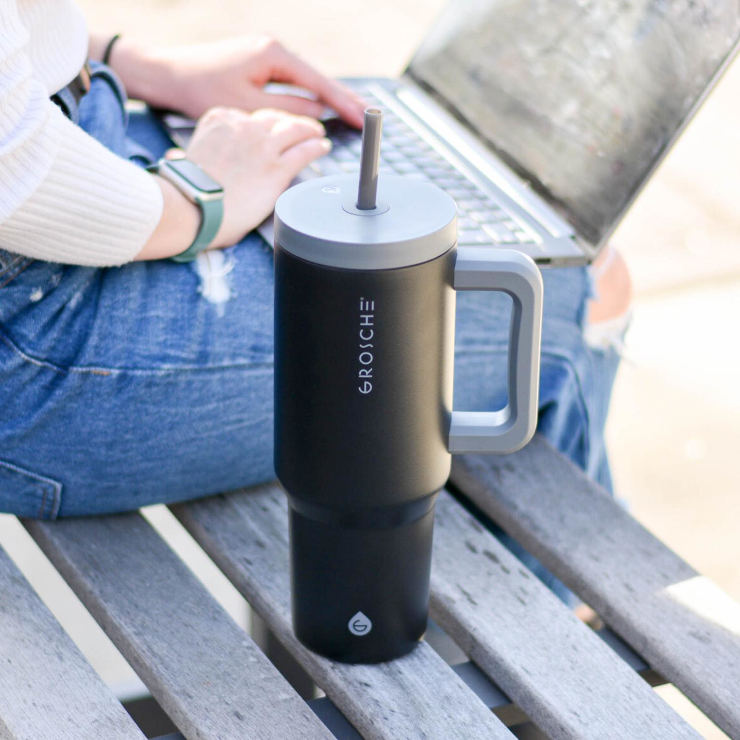 40 oz. GROSCHE® ASPEN Stainless Steel Insulated Straw Tumbler 5