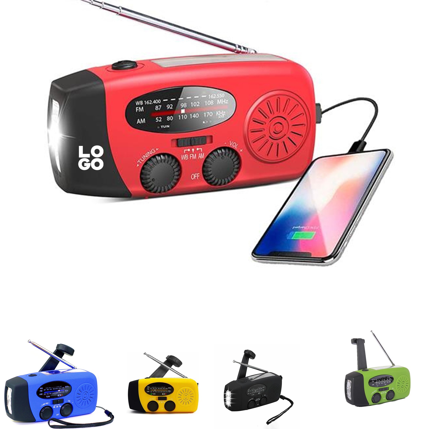 4000mAh Emergency Solar Crank Weather Radio 1