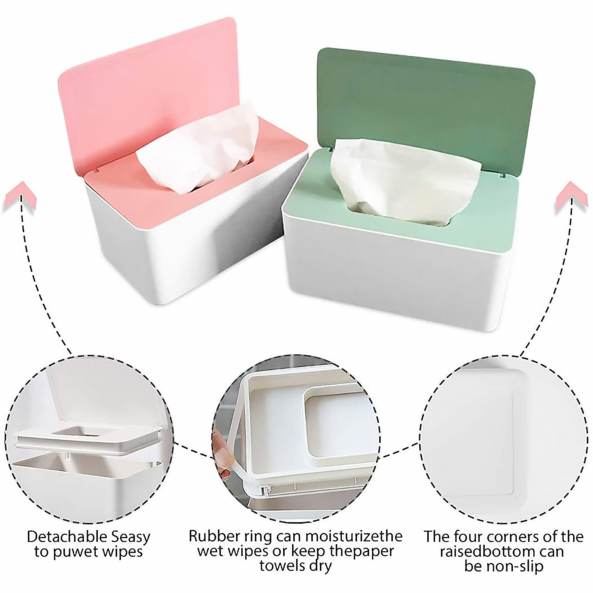 Minimalist Tissue Box Holder w/Cover 5