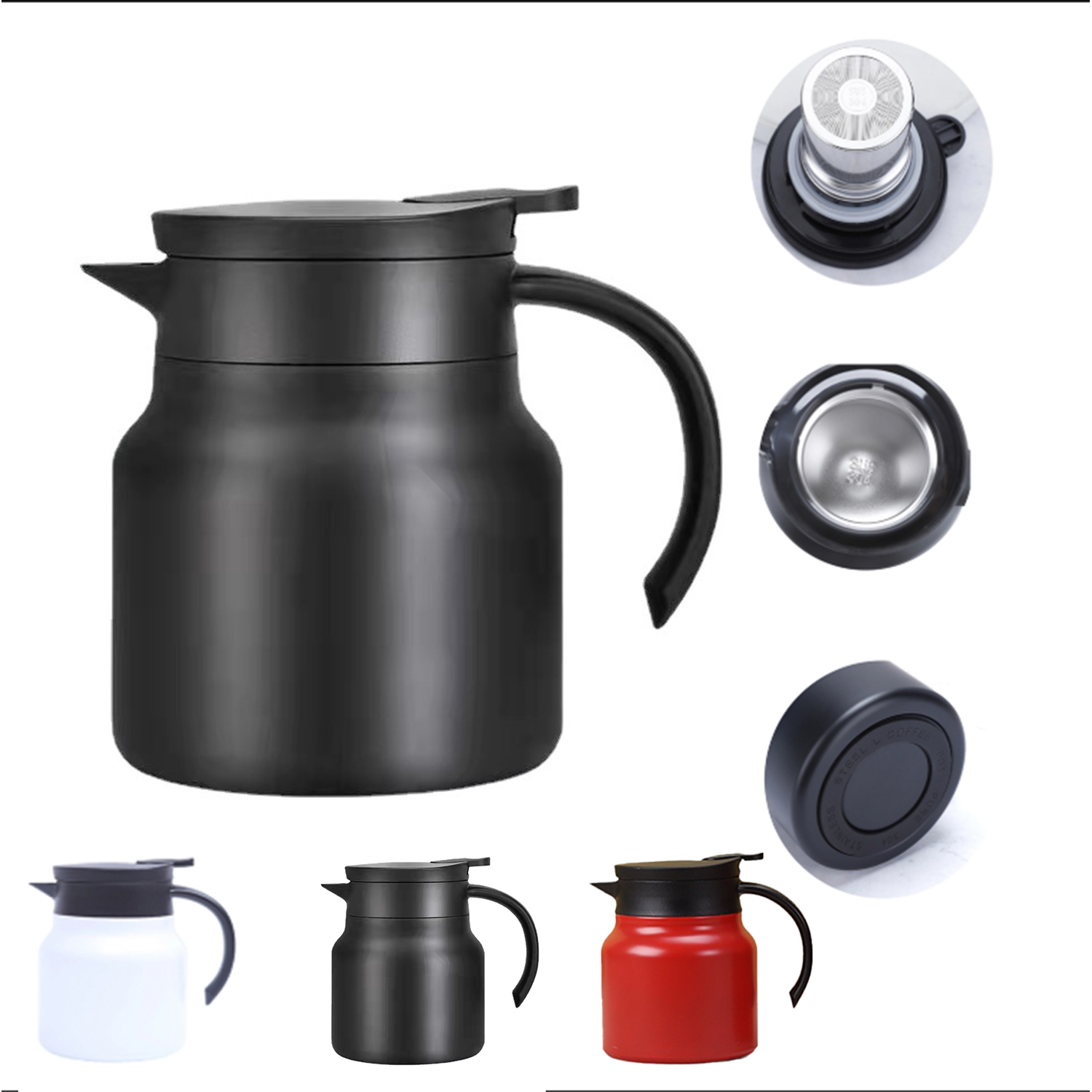 33oz Stainless Steel Insulated Coffee Pot 4