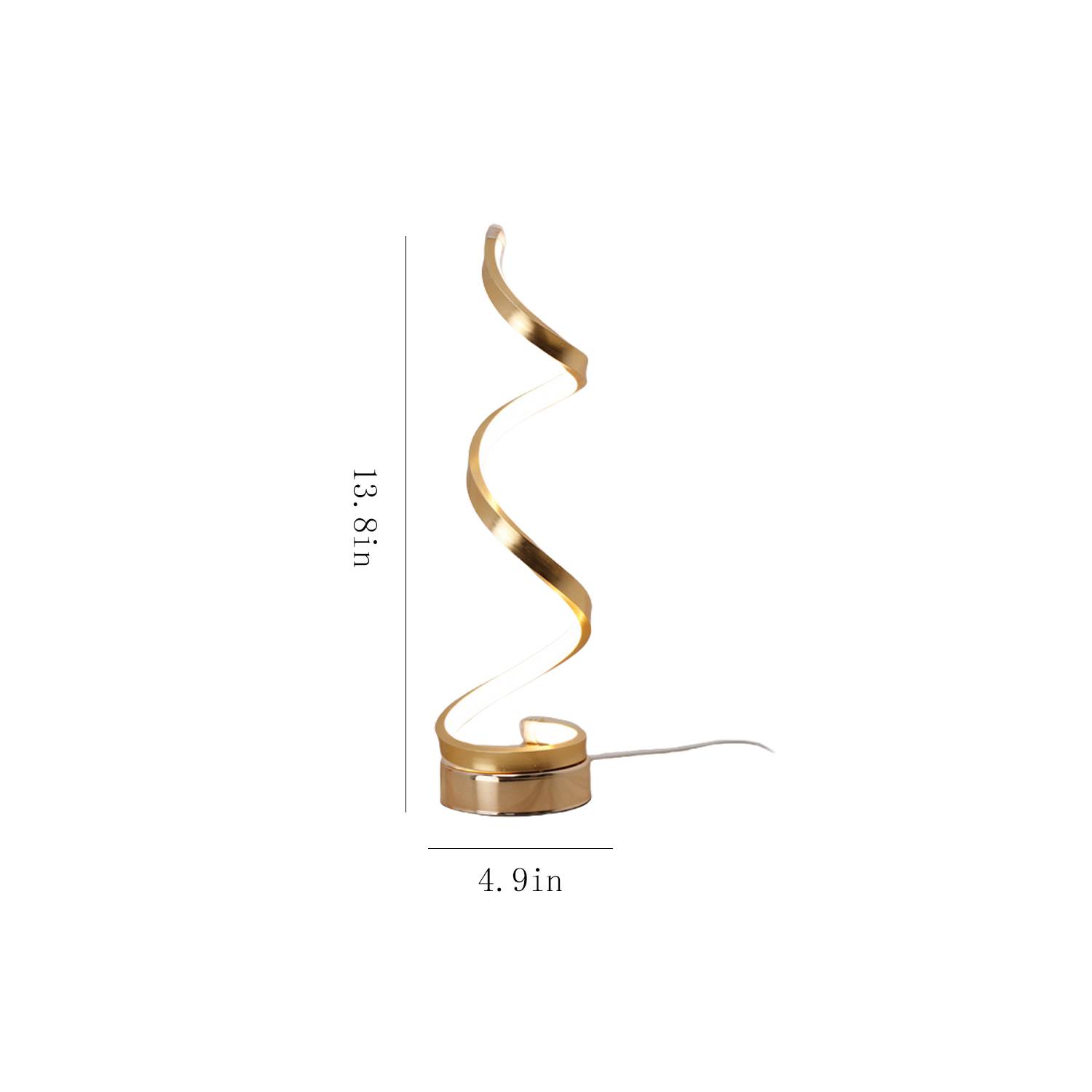 8W Bars/Cafes/Rooms Three Color LED Spiral Desk Lamp 4