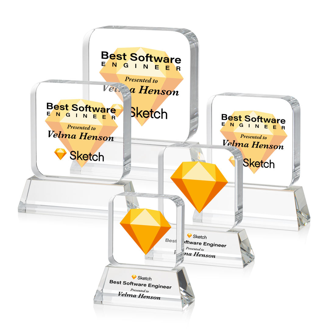 Flamborough VividPrint™ Award on Base - Clear 10