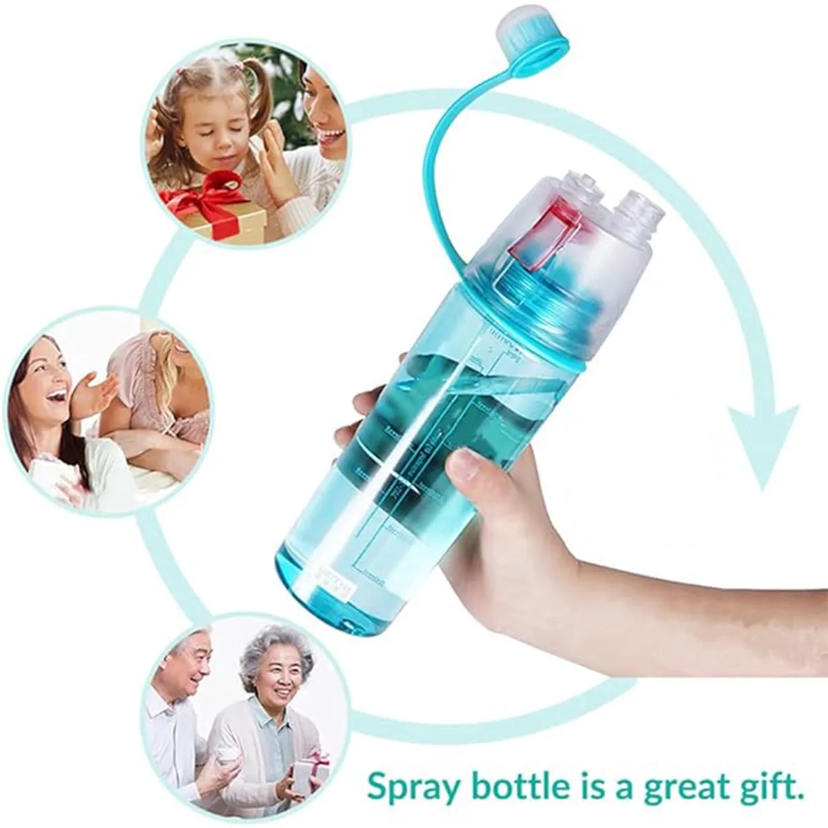 Spray Outdoor Large Capacity Sports Water Bottle 4