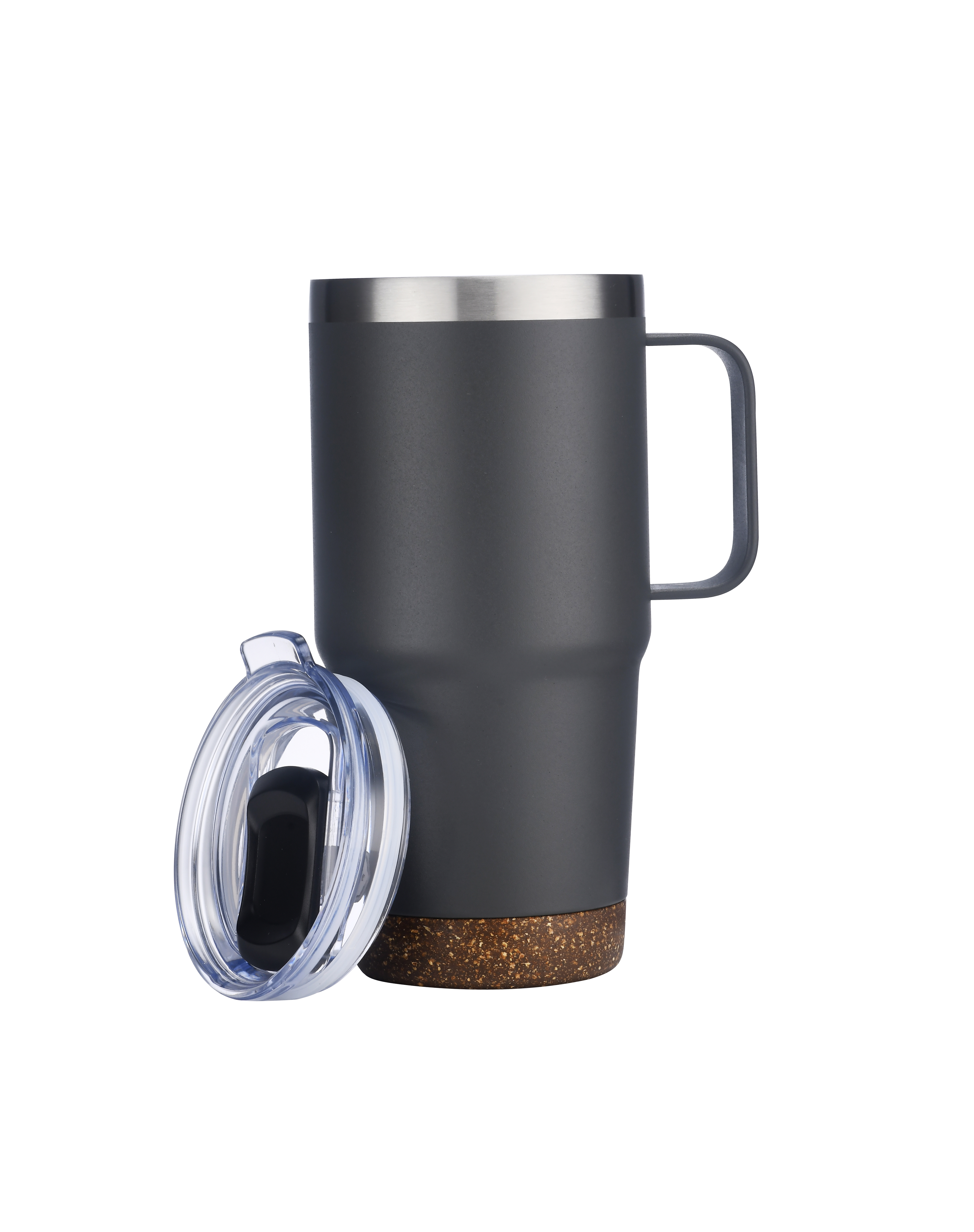 Endura 24 oz Gray SS Travel Mug with Cork Bottom 2