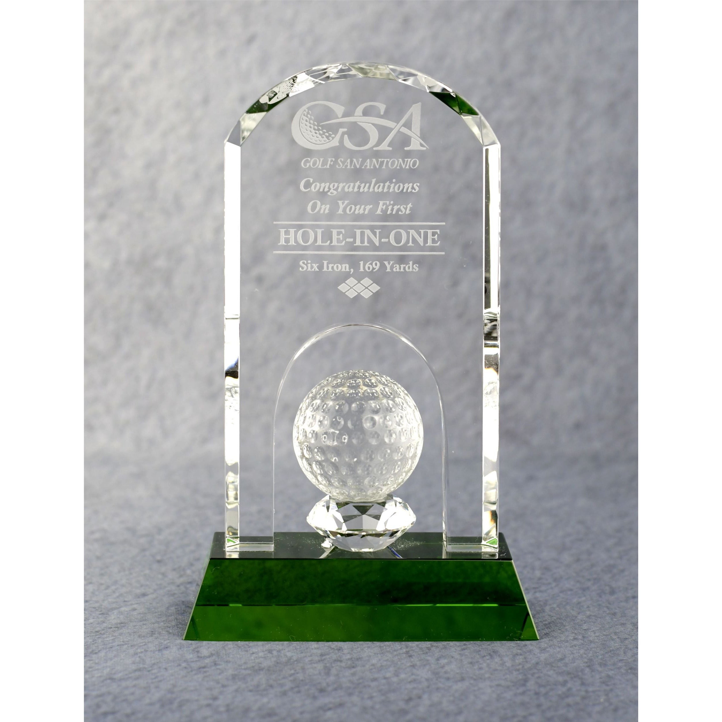 Crystal Arch With Golf Ball 2