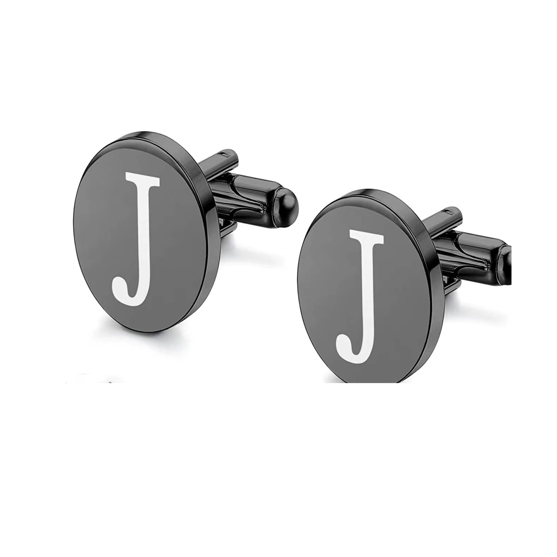 Stainless Steel Engraved Initial Cufflink