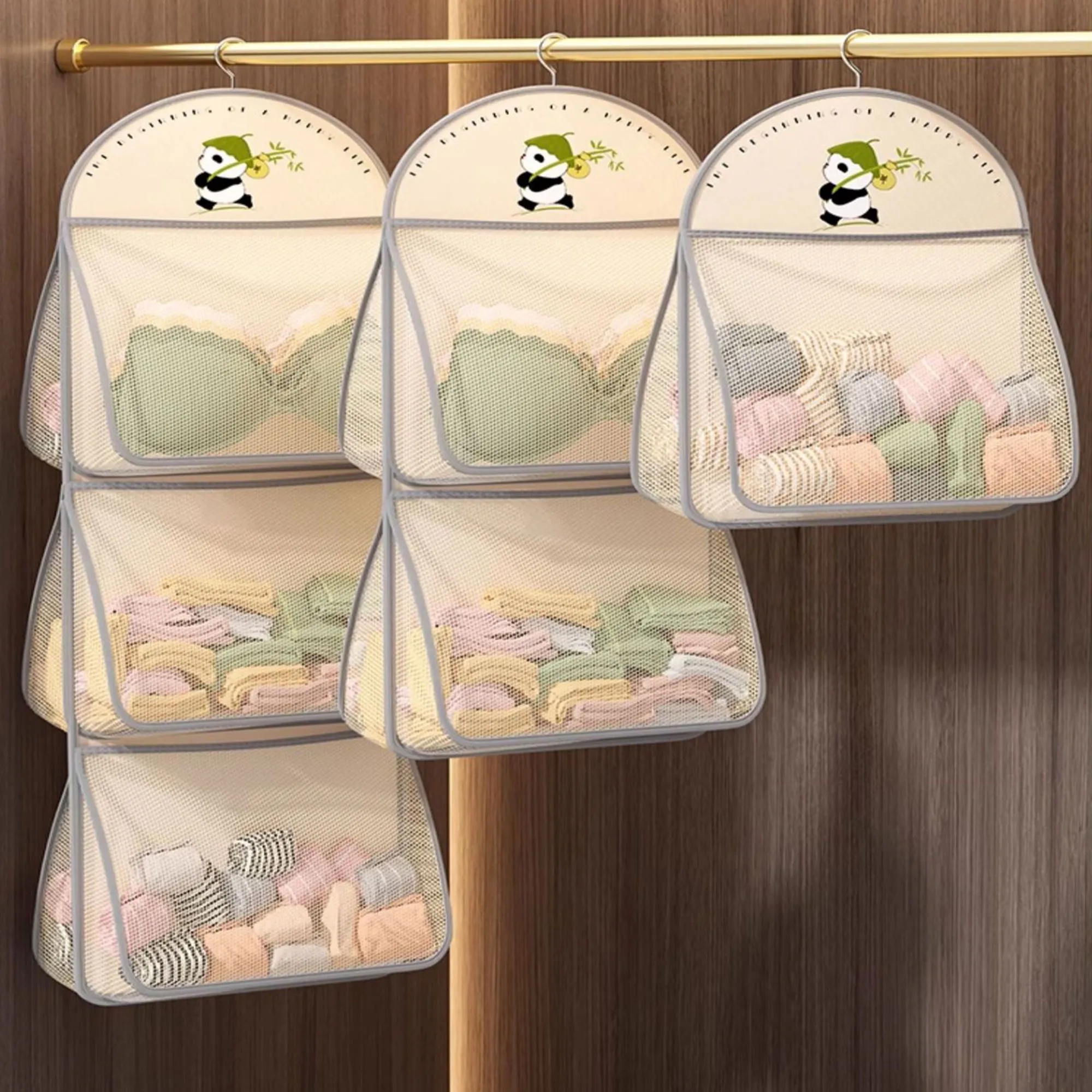 Multifunctional Mesh Hanging Storage Organizer For Underwear 3