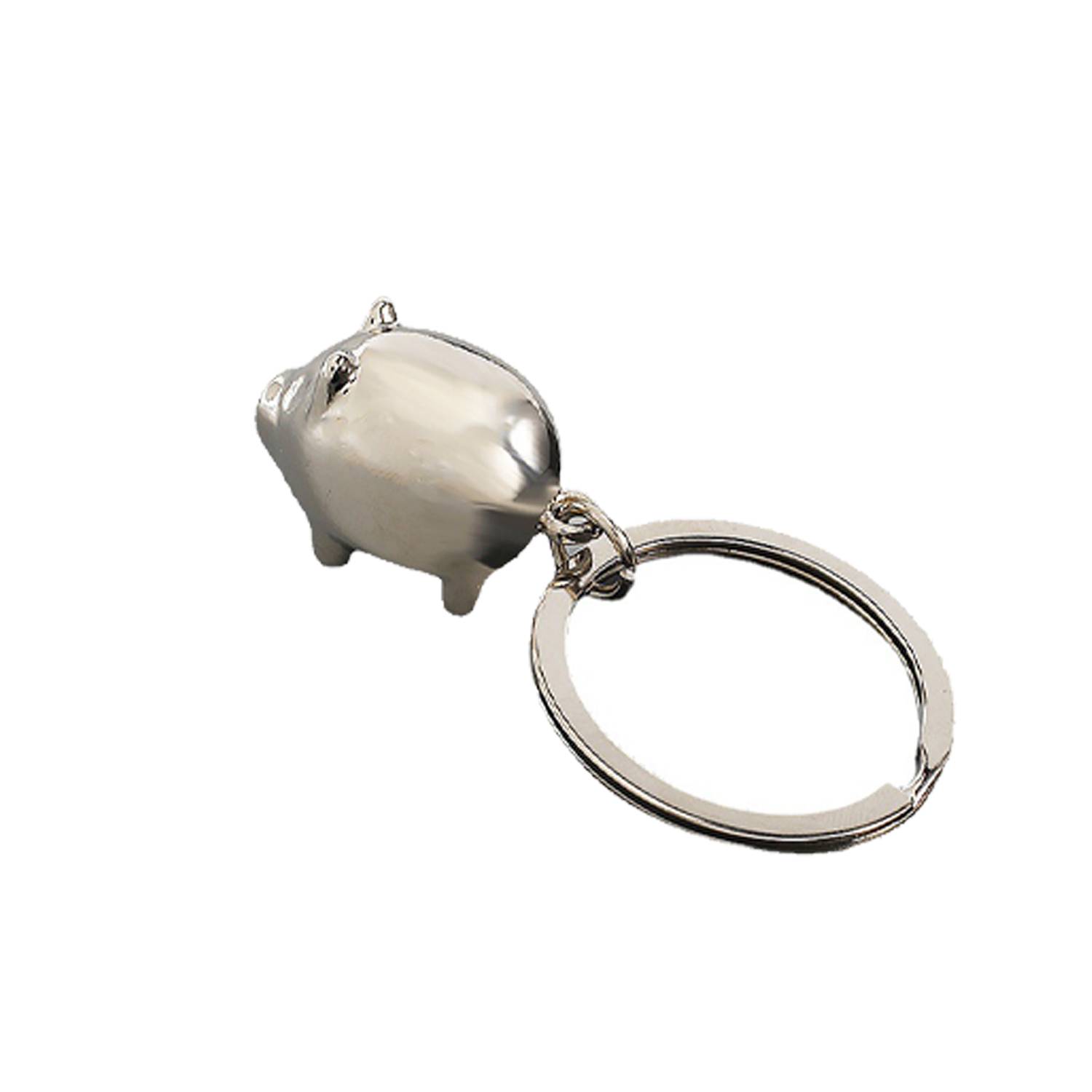 Personalized And Creative Metal Zodiac Piglet Keychain 3