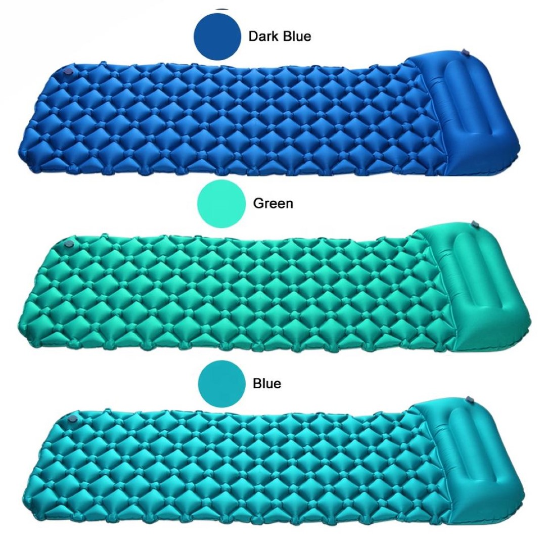 TPU Sleeping Mattress Inflatable Camping Mat With Pillow 11