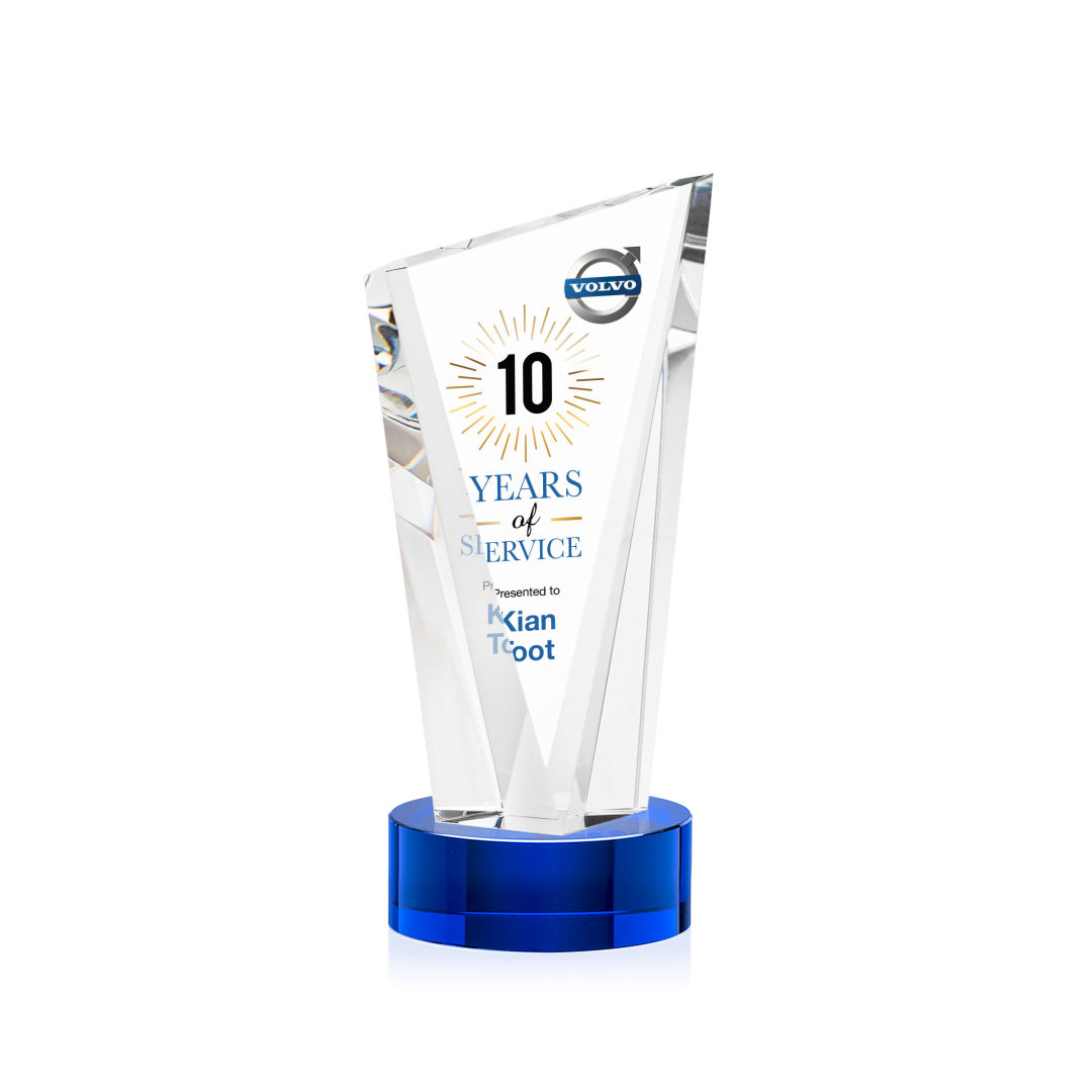 Plymouth VividPrint™ Award on Stanrich Base - Blue 9