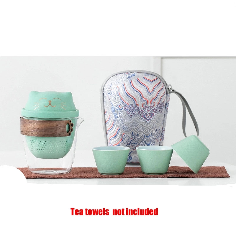 Custom Teapot With Infuser and Three GongfuTea Cups 7